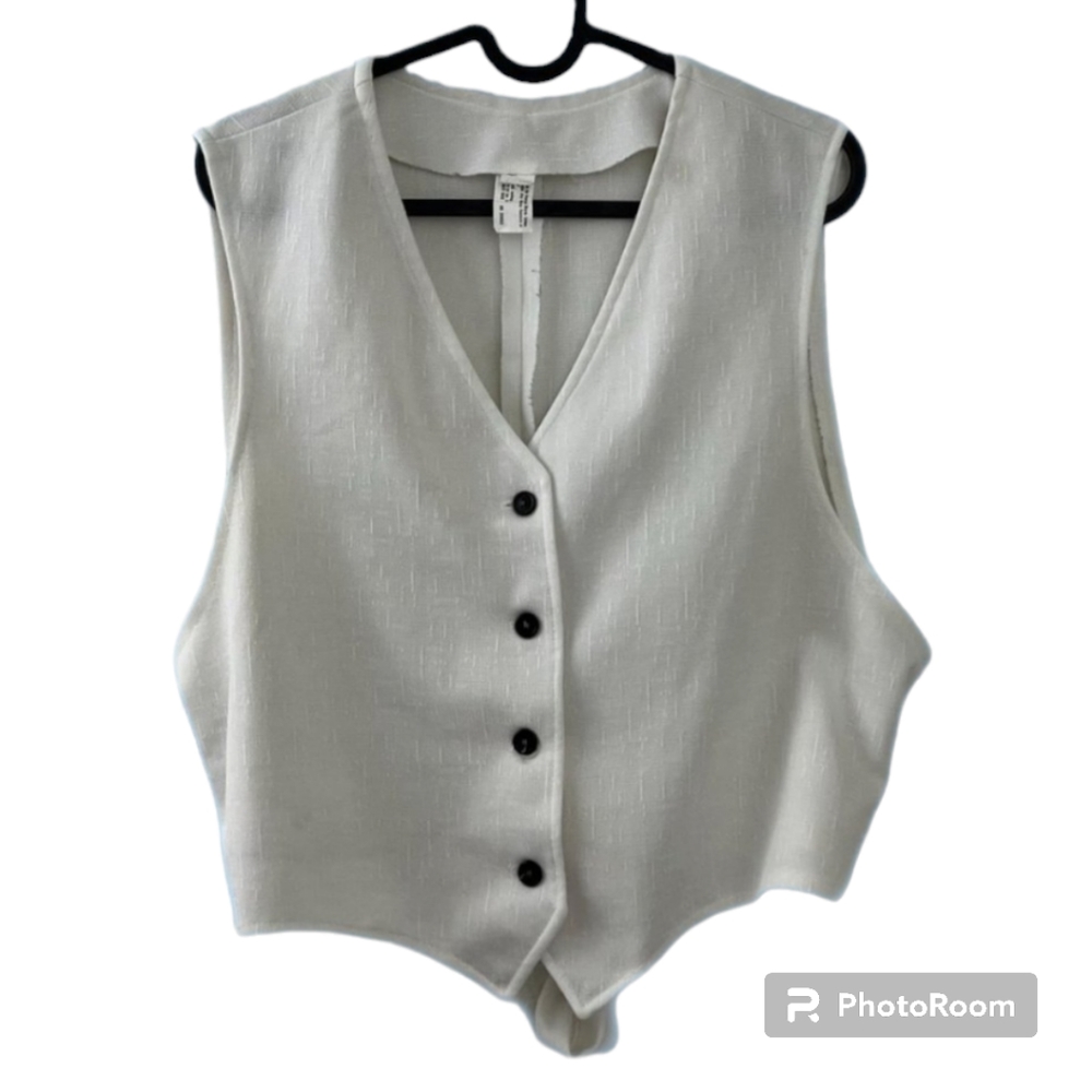 XL white vintage vest